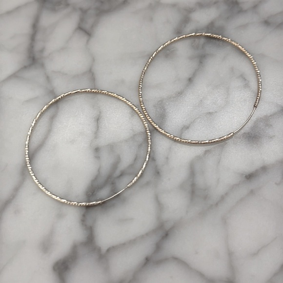 Sterling Silver Hoop Earrings - Picture 1 of 1